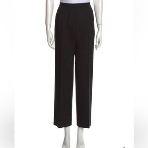 Max Mara Wool Straight Leg Pants Blue 8